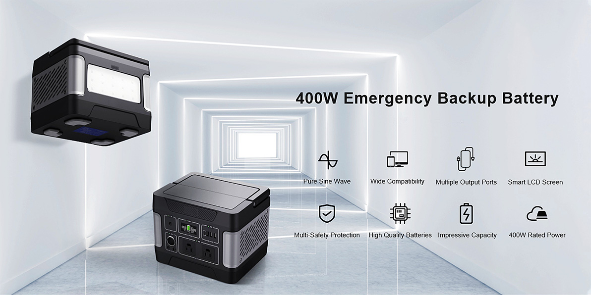 400W nouzový solární generátor pro skladování energie pro nabíjení